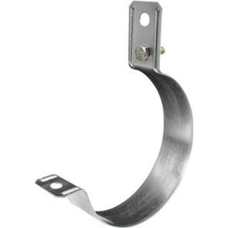 Collier pour descentes de gouttière diamètre 100 mm St/tZn avec alésage diamètre 11 mm
