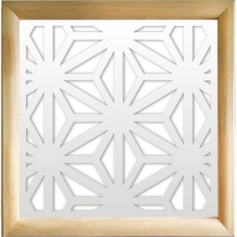 RADIANT - Modules décoratifs en bois et PVC - Dimension : 73x73 cm - Couleur : blanc