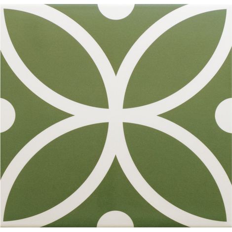 Aelle - Carrelage sol / mur effet ciment à motif 20x20 cm RIVOLI - BERGEN VERDE - Vendu par boîte de 1 m² (1/3)