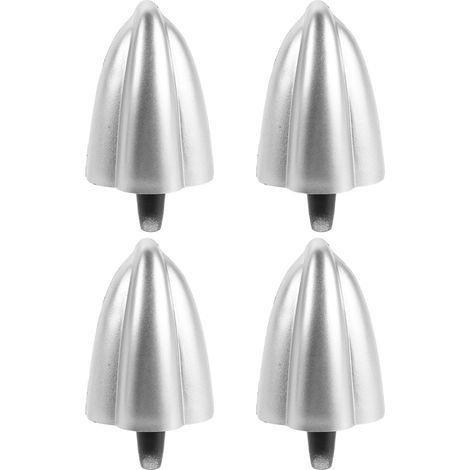 Lot de 4 Patins Anti-Vibrations pour Enceintes Audio - Pieds de Support pour Enceintes colonnes - Pieds pour Caisson de Basses (Amortissement des Vibrations) - Argent (1/5)