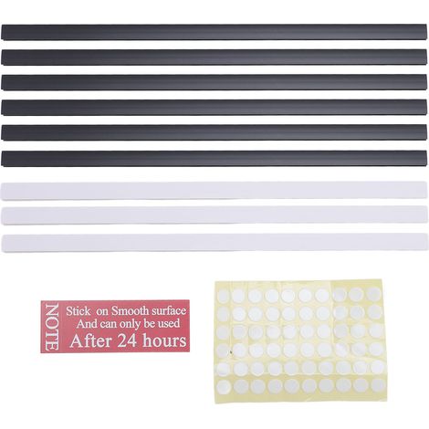 Support mural capsules café PVC adhésif sans perçage 9 bandes noir et blanc rangement 49 dosettes cuisine (1/5)