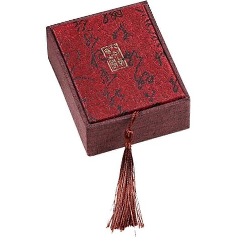Boîte à pendentifs, coffret cadeau de mariage pour bracelets, colliers et pendentifs, élégant emballage en tissu, organisateur de rangement pour bracelets, étui doublé-red (1/5)