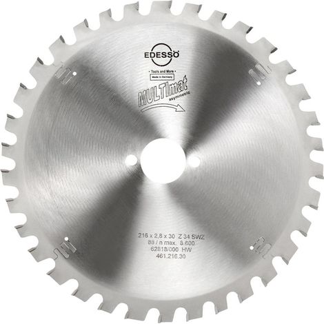EDESSÖ Kreissägeblatt Präzision MULTImat Super-WZ, HW 216x2,8/1,8x30 Z=34 SWZ (1/3)