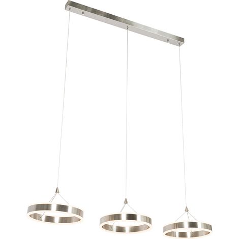 Steel Pendant Light Oblong Incl. LED 3-Step Dimmable 3-Light - Lyani (1/4)