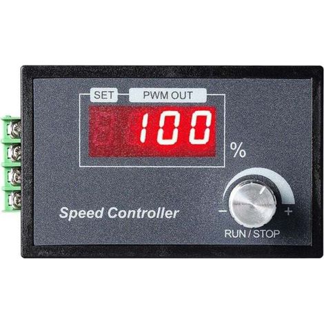 Contrôleur Vitesse Moteur PWM DC 6-60V 30A Affichage Numérique PCB Renforcé pour Machines Outils