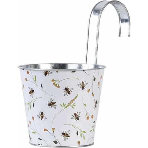 Elemento decorativo de jardín esschert-design bee print zinc 27x15.9 cm