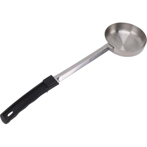 Cuillère à sauce pour pizza multifonctionnelle en acier inoxydable de qualité alimentaire, noire, 170 ml (cuillère sans trou) (1/4)