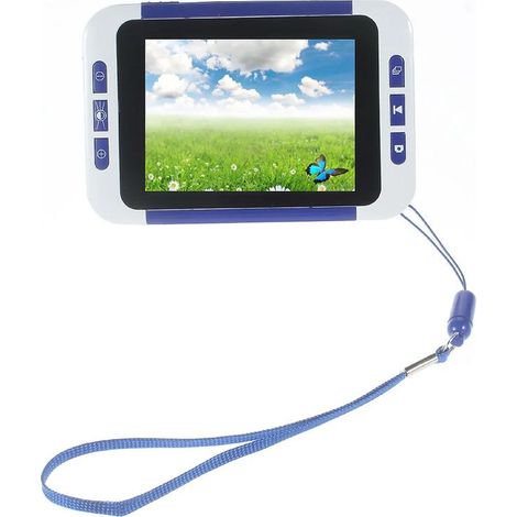 Lente d'ingrandimento digitale portatile LCD da 3,5" per la lettura, 2x-32x, per anziani con problemi di vista (specifiche UE), di DEBUNS (1/5)
