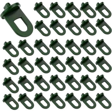 Lot de 50 attaches à clip pour serre, en plastique, pour support de pot de fleurs, fournitures de jardinage