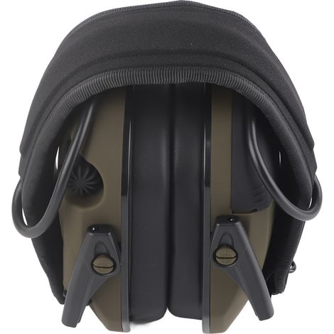 Protection auditive électronique NRR 22dB avec fonction casque et haut-parleur pour tir, couleur vert militaire