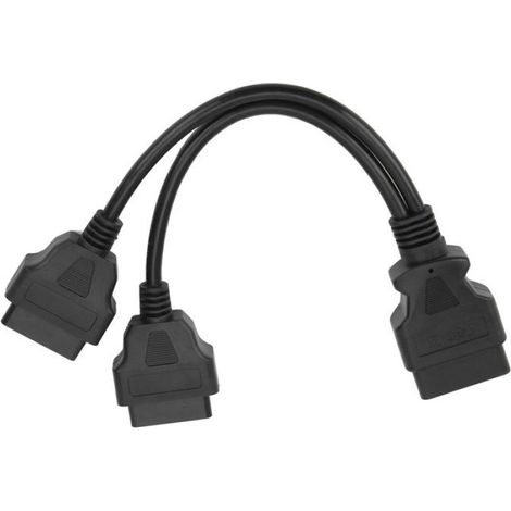 Câble OBD2 - - 1 à 2 - 30 cm - ABS - Compatible 16 broches (1/5)