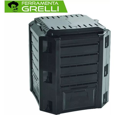CONTENITORE PER COMPOSTAGGIO COMPOGREEN 380 L NERO - PP-IKST380CZ (1/5)
