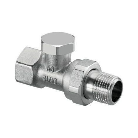 OVENTROP Rücklaufverschraubung Combi 2 Durchgang DN 20, R 3/4 x Rp 3/4, PN 10, Messing, vernickelt, 1091163 (1/5)
