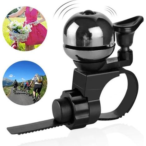 Sonnette de Vélo Premium - JINZDASU - Anneau noir - Mini Sonnette - Forte et claire jusqu\'à 90 décibels (1/4)