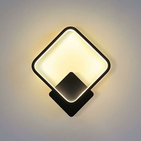 Wall Mounted Indoor Living room LED Wall Mounted Carrees Fixtures Modern Indoor Wall Mounted for Bedroom Hallway Hallway, Black (1/5)