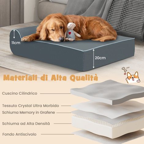 Confort orthopédique - lit pour chien en mousse mémoire avec appui-tête antidérapant, grands chiens (1/5)