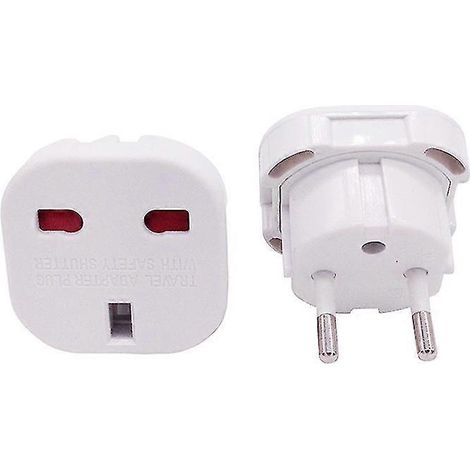 Europäischer Reiseadapter auf EU-Stecker, europäischer Typ-C-Stecker, kompatibel mit Ägypten, Türkei, Frankreich, Marokko, Portugal, Italien, Spanien, Deutschland, Polen, Norwegen, Österreich und den (1/5)