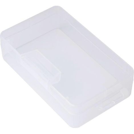 Rechteckige, transparente Aufbewahrungsbox aus Kunststoff für Schmuckteile, Organizer