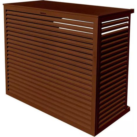 DECOCLIM - Cache unité extérieure en aluminium brun rouge taille XL - 23AXL8012
