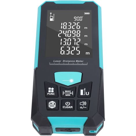 Outil de mesure numérique portable 0,05-120 m, télémètre multifonction haute précision avec écran LCD rétroéclairé de 2,4 pouces (1/5)