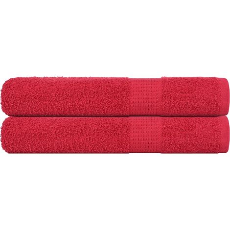 Sauna Towels 2 pcs Red 80x200 cm 360 gsm 100% Cotton vidaXL