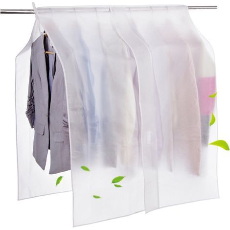 Porte-vêtements transparent, couverture d'épaule, costume, manteau, robe, organisateur de vêtements, protection anti-poussière pour la maison et la chambre à coucher (1/5)