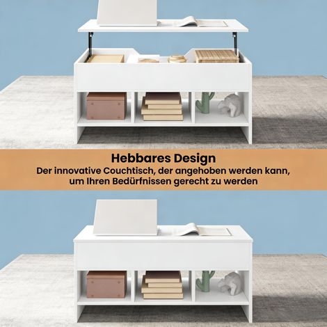Petite table de salon modulable, bureau d'ordinateur, table basse polyvalente, table d'appoint transformable (meuble seul)