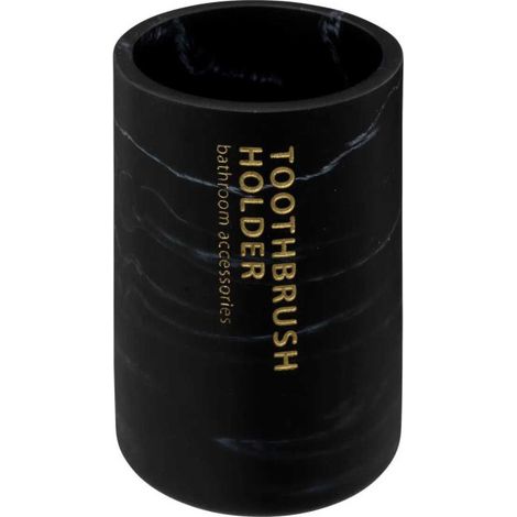 Gobelet Brosse à Dent en Bambou "Léa" 11cm Noir