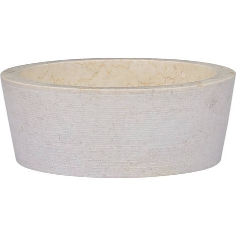 Lavabo Crème Ø40x15 cm Marbre (1/5)