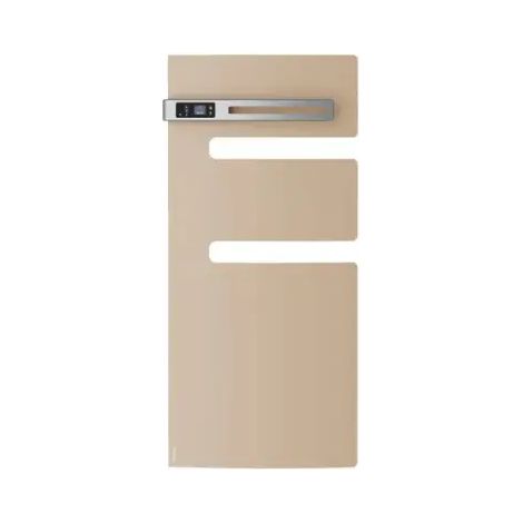 Atlantic – Radiateur sèche-serviettes connecté 1500W mât gauche – Beige – Électrique avec programmation – Ventilo intégré