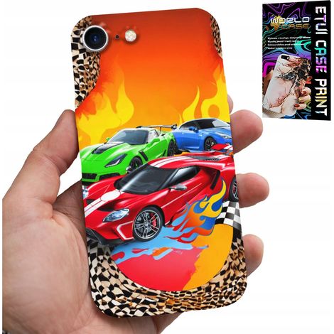 Hülle für iPhone SE / SE2 – Für Kinder, Rennwagen + Glas (1/5)