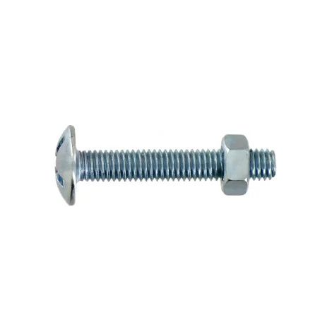 Bullone per stufa zincato 6x80, 4 pz.