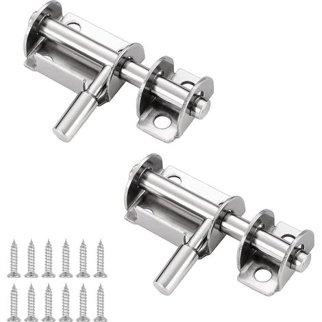 Verrou de porte, serrure à vis, verrou coulissant, pour salle de bain, toilettes, jardin, abri de jardin