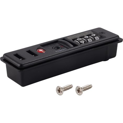 Cadenas de sécurité à 3 Chiffres, à réglage Automatique, Plusieurs Combinaisons possibles, pour Bagages, Voyage, Noir (1/5)