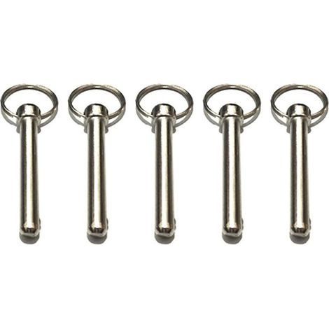 10pcs Goupilles à Dégagement Rapide Goupille de Verrouillage 8mm Avec Extrémité à Boule à Ressort Accessoires de Verrouillage, Matériel Marin, Broche Supérieure Bimini,Diamètre 8 Mm, Longueur Totale 7