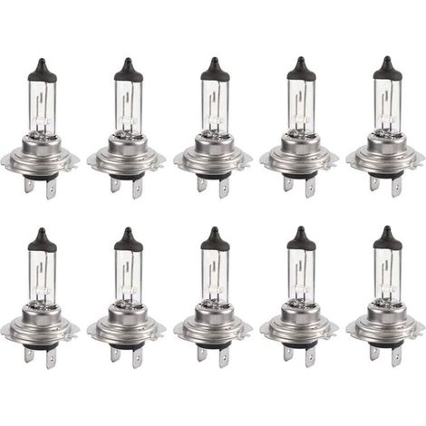 10er-Pack H7 12V 55W Halogen-LED-Lampen, warmweiß, kompatibel mit Autoscheinwerfern. – AquaForge