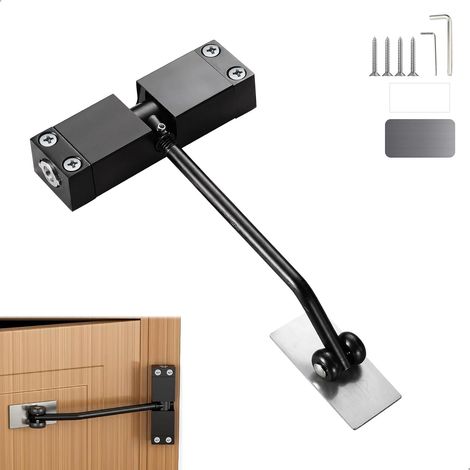 Automatic Door Closer, Groom Door Closer, Adjustable and Silent Door Closure, Indoor Spring Groom Door Spring for Bedroom, Office, Garden Hotel Room, Sturdy and Durable (1/5)