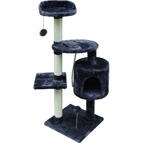Albero tiragraffi per gatti Gloria Volga Grigio Poliestere Legno Plastica Sisal (1/2)