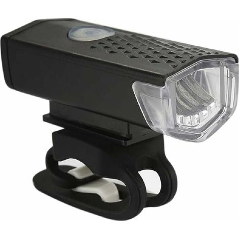 Eclairage vélo rechargeable USB 300 lumens 800 mAh Prises IPX5, 3 modes d'éclairage pour tous les vélos du parcours