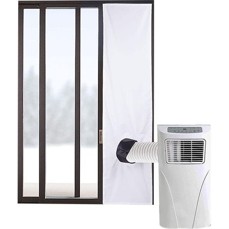 Kit d'étanchéité pour fenêtre de climatisation mobile - 47 x 200 cm - Joint de porte de climatisation mobile pour porte coulissante et porte de balcon (1/5)