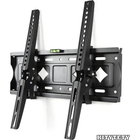 Support TV mural universel fixe slim - Vesa 400x400mm pour TV 26" à 65" (66 à 165cm) Inclinable -Charge de 60kg Max (1/4)