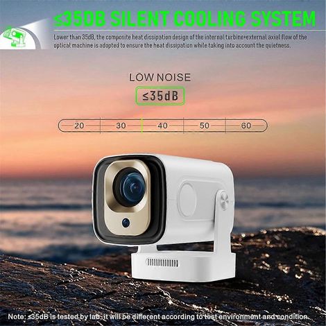 HY260 PRO Projektor 1080p Android 11 4K, Wi-Fi 6, Bluetooth 5.4, 200-V-ANSI-Netzsteckdose