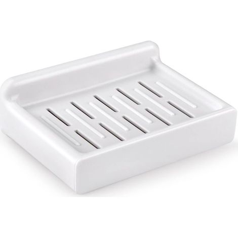 Porte-savon en plastique pour salle de bain, douche, lavabo, fixation murale, porte-savon autocollant (1/5)