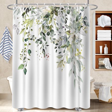 Rideau douche imperméable polyester 180x180 souple et fluide housse de baignoire pour accueillir l’été dans sa maison (1/5)