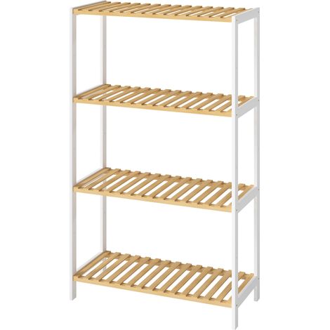 Levede 4-Tier Bamboo Shoe Rack Stand Adjustable Wooden Storage Shelf Organiser
