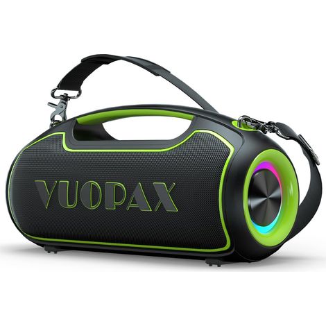 Haut-parleur Bluetooth, 200 W max portable Bluetooth 5.3 avec 2 caissons de basses et 2 tweeters, Bass Boost, batterie 24h, TWS, étanche IP65, haut-parleur d'extérieur pour fête (1/5)