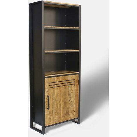 Frais Range Bookcase - Mango Wood - L35 x W73 x H190 cm - PP Sawn Finish