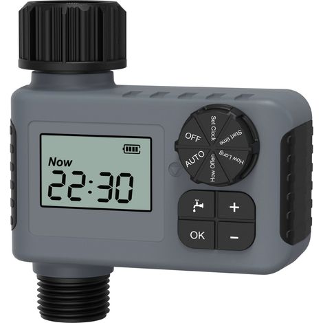 Minuteur D'arrosage - Avec écran LCD - Programmable 1 Min à 7 Jours - étanche IP55 - Pour Jardin Et Pelouse - 1 Pièce (1/5)