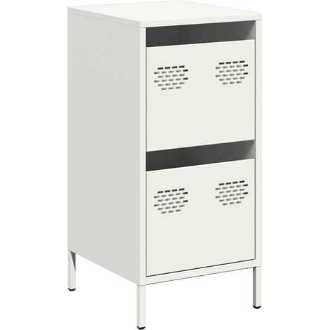 Maison Exclusive - Aparador de acero laminado en frío blanco 35x3