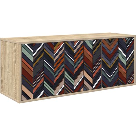 Wandmontierter TV-Schrank OMMEN 102 x 33 x 40 cm Sonoma-Eiche vidaXL (1/5)